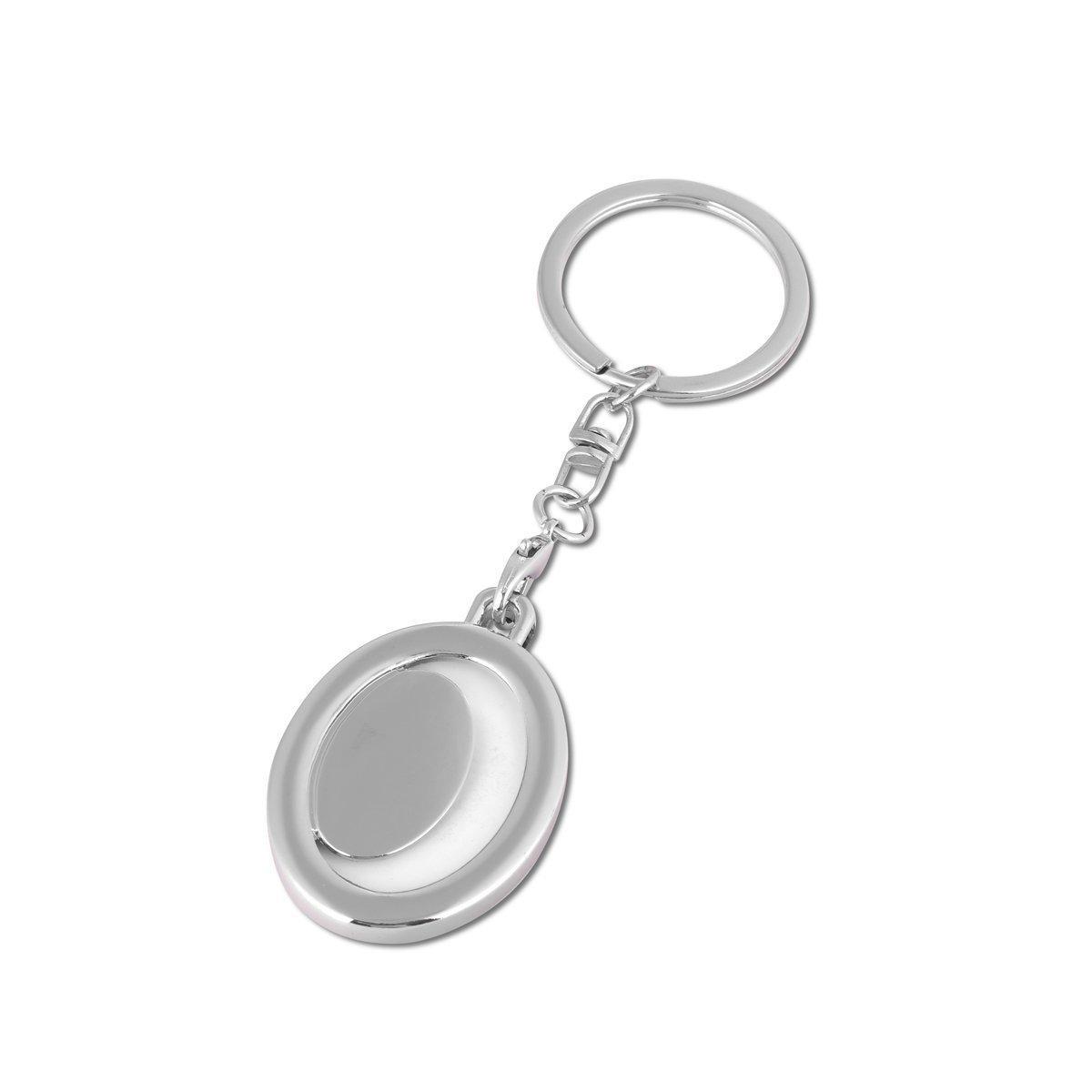 Oval Şekilli Fotoğraflı Anahtarlık