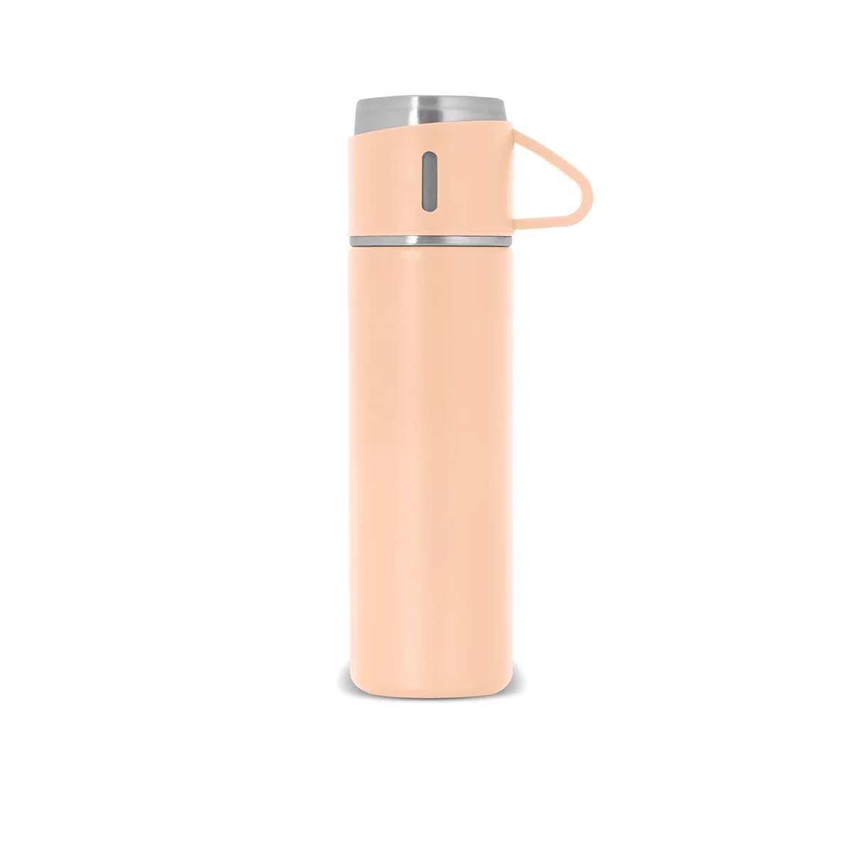 Pratik Kullanımlı Pembe Çelik Termos 500 ml