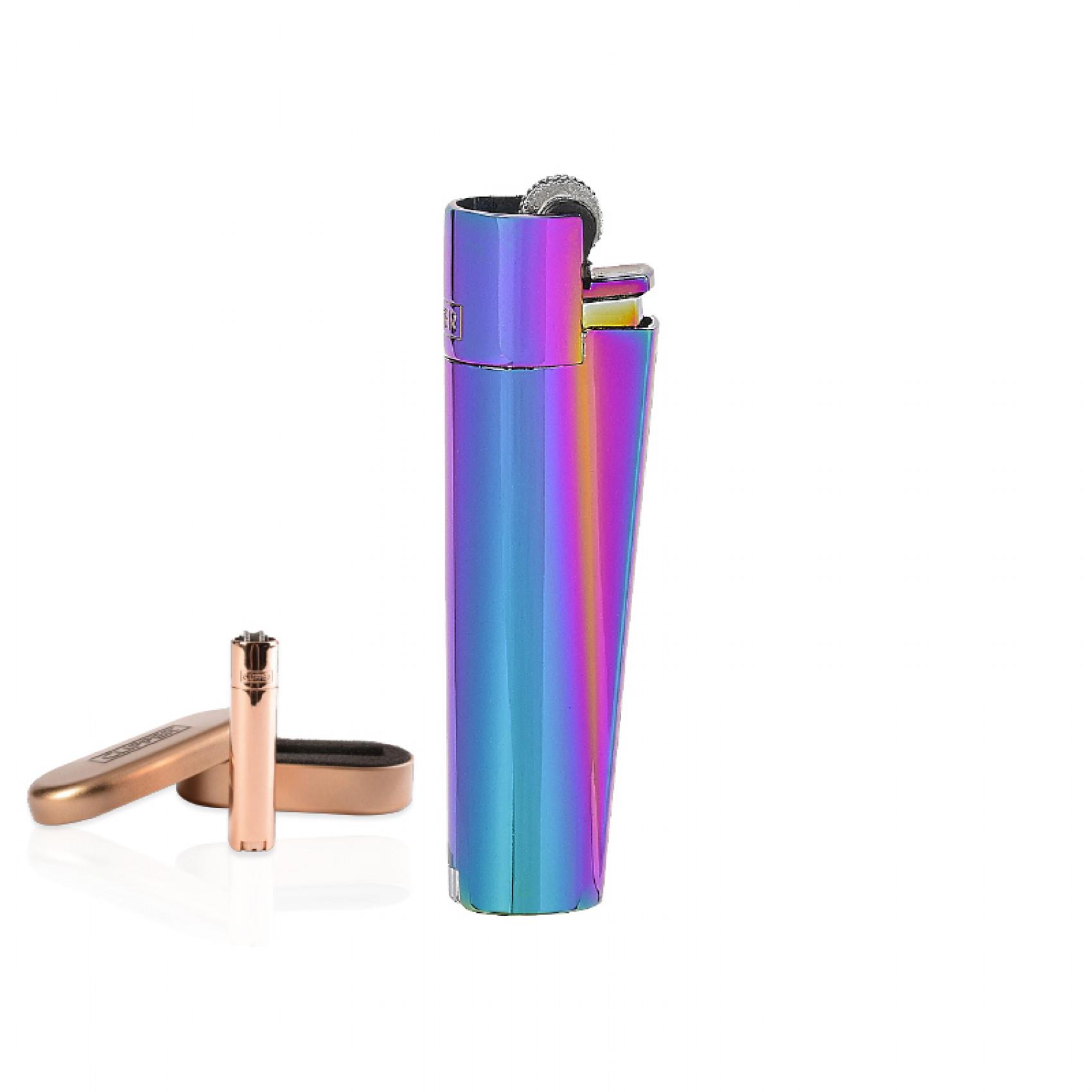 Renkli Clipper Metal Siboplu Çakmak