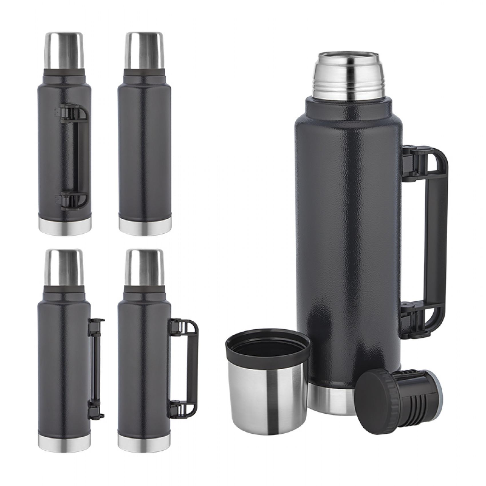 Siyah Çelik Termos 1450 ml