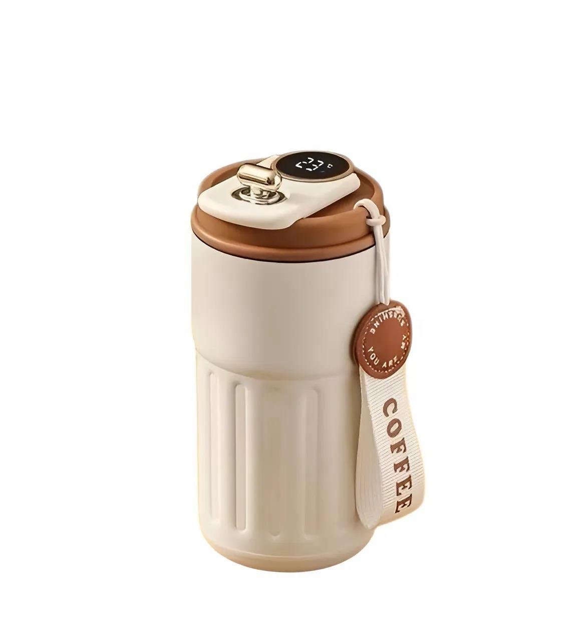 Stil Dereceli Ekru Çelik Termos 500 ml