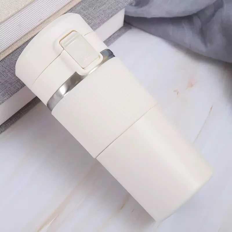 Süzgeçli Beyaz Çelik Termos 400 ml