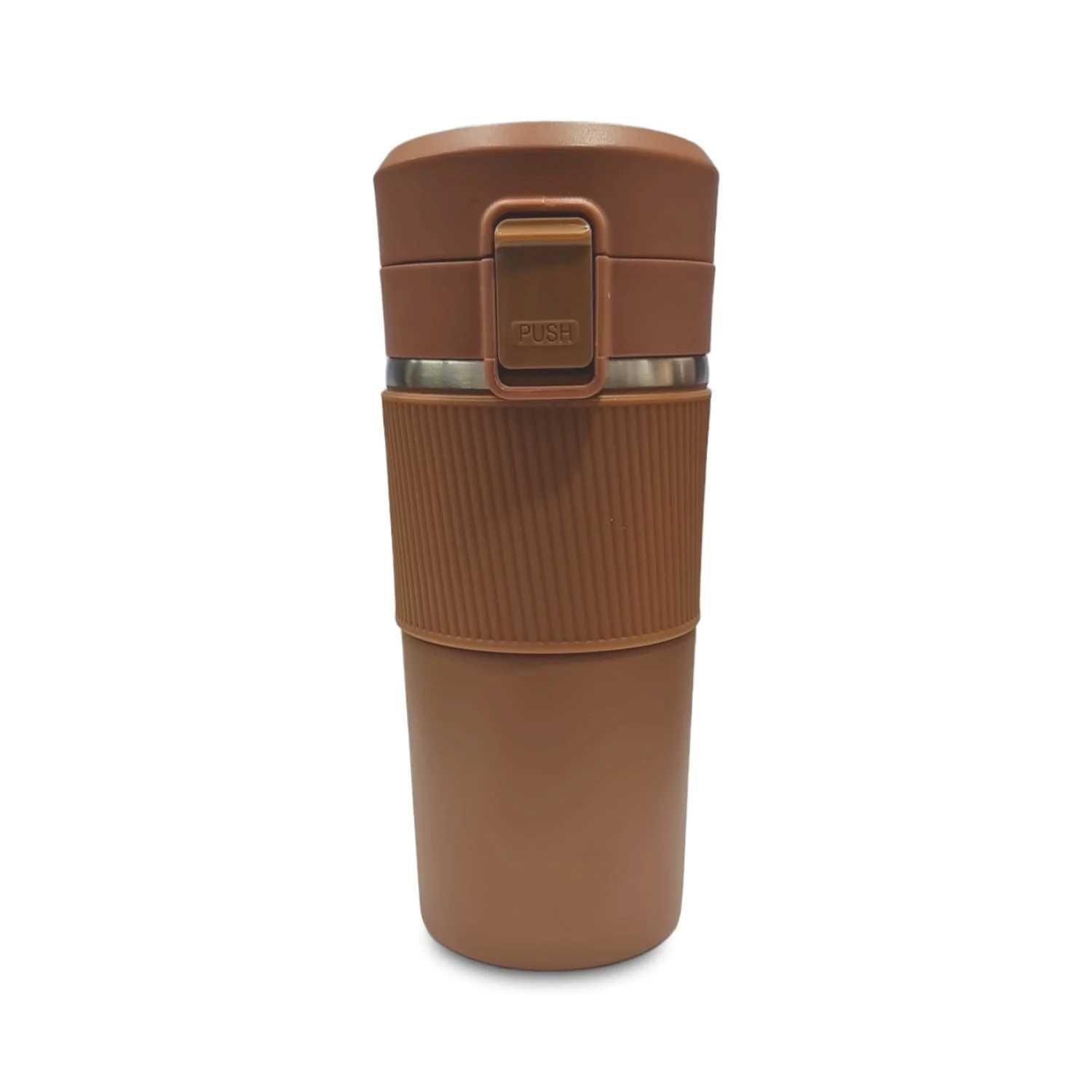 Süzgeçli Kahverengi Çelik Termos 400 ml
