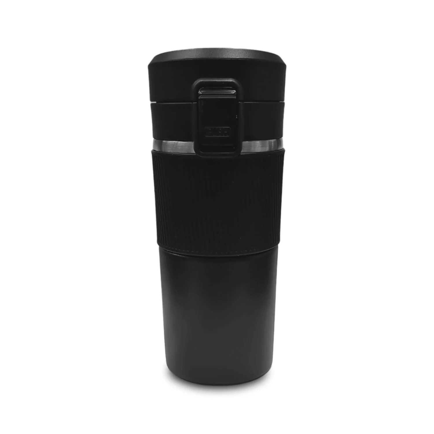 Süzgeçli Siyah Çelik Termos 400 ml