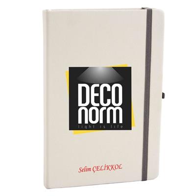 Termo Deri Baskılı Promosyon Metal Lastikli Defter M2