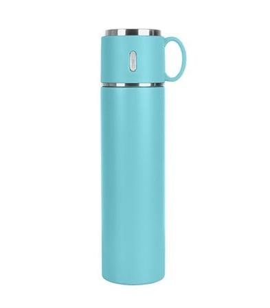 Turkuaz Bardaklı Çelik Termos 580 ml