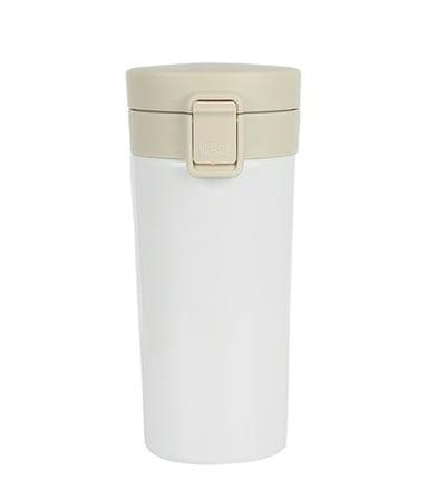Tuş Mekanizmalı Beyaz Çelik Termos 350 ml