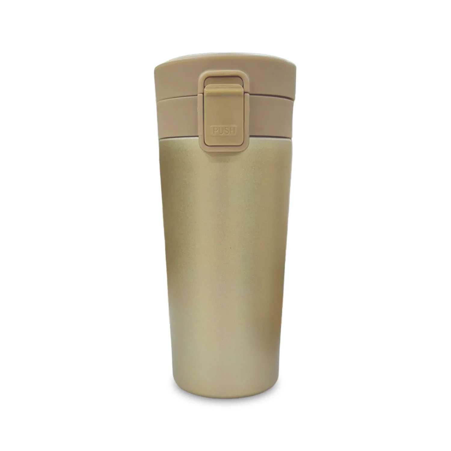 Tuş Mekanizmalı Gold Çelik Termos 350 ml