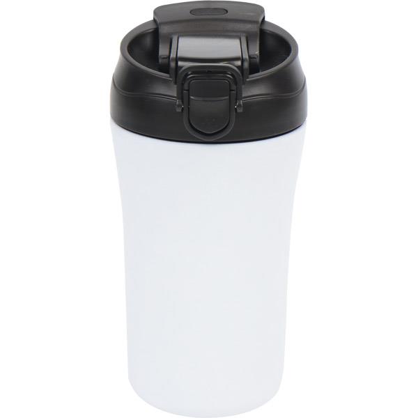 Tuşlu Beyaz Çelik Termos 480 ml