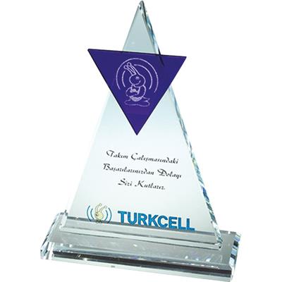 Üçgen Kristal Plaket