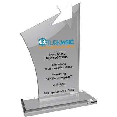 Yıldızlı Kristal Plaket