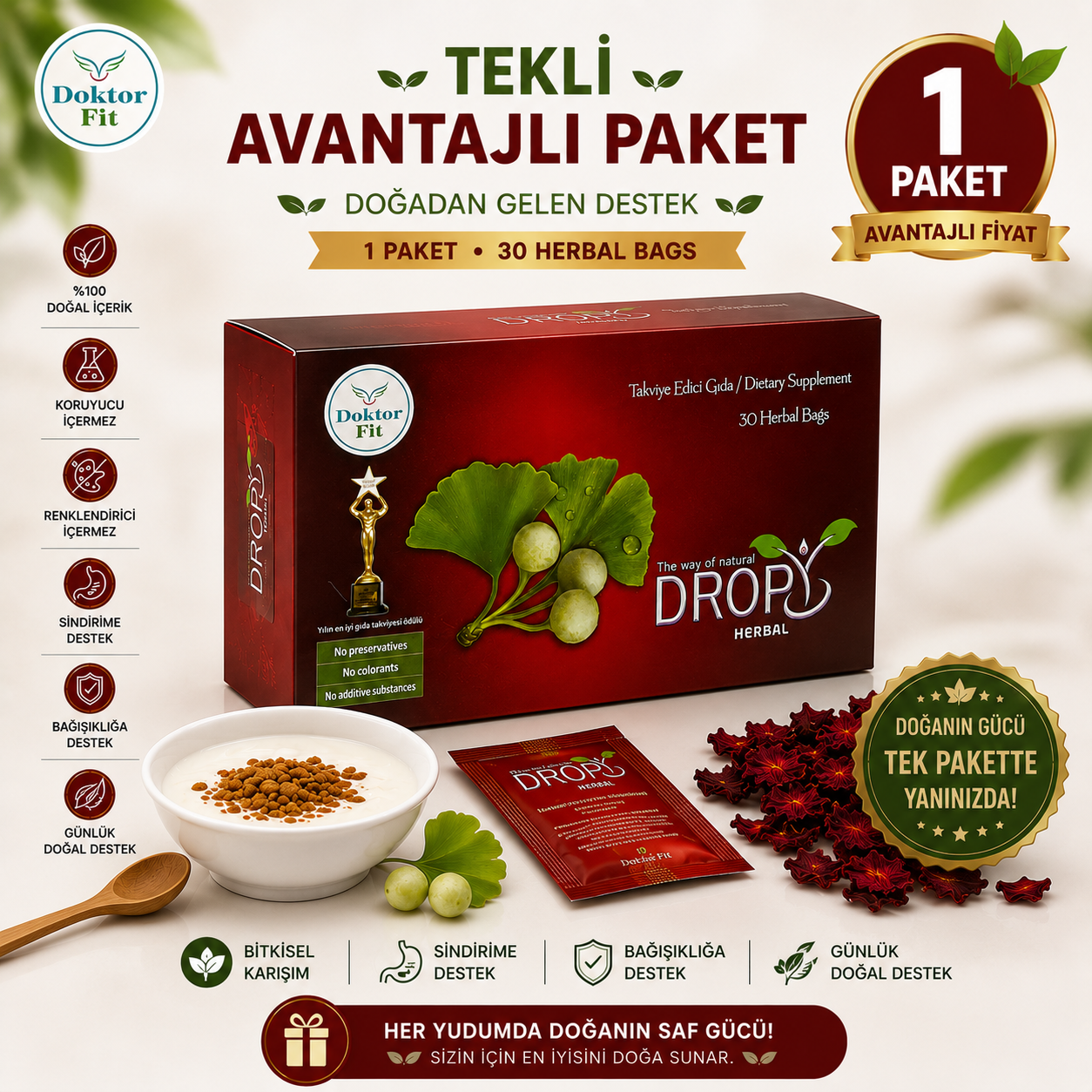 1 Paket Dropy Herbal