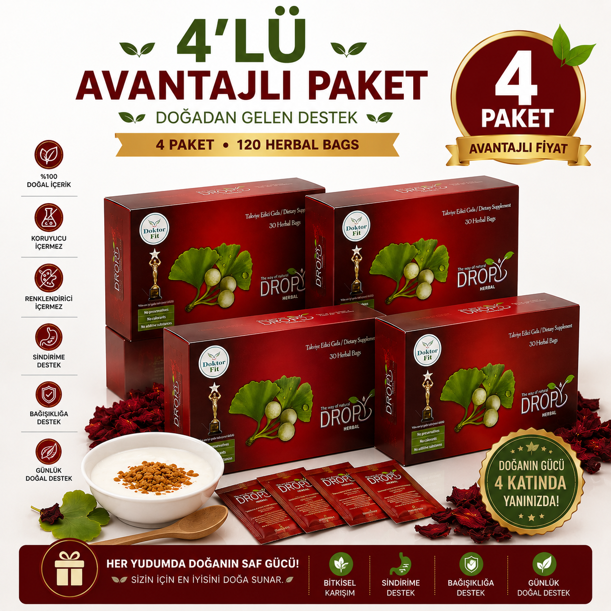 4 Paket Dropy Herbal 