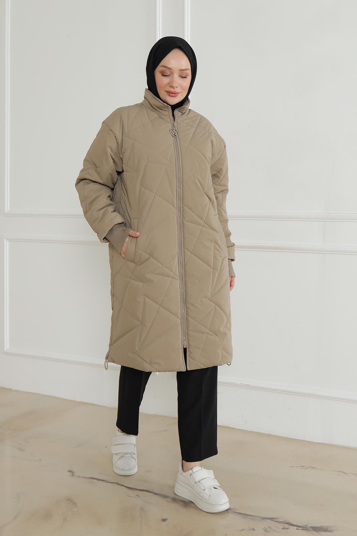 ARMİNE TREND Kolları Ribanalı Kapitone Detaylı Mont-Vizon 24KT726 ARMİNE TREND Kolları Ribanalı Kapitone Detaylı Mont-Vizon 24KT726