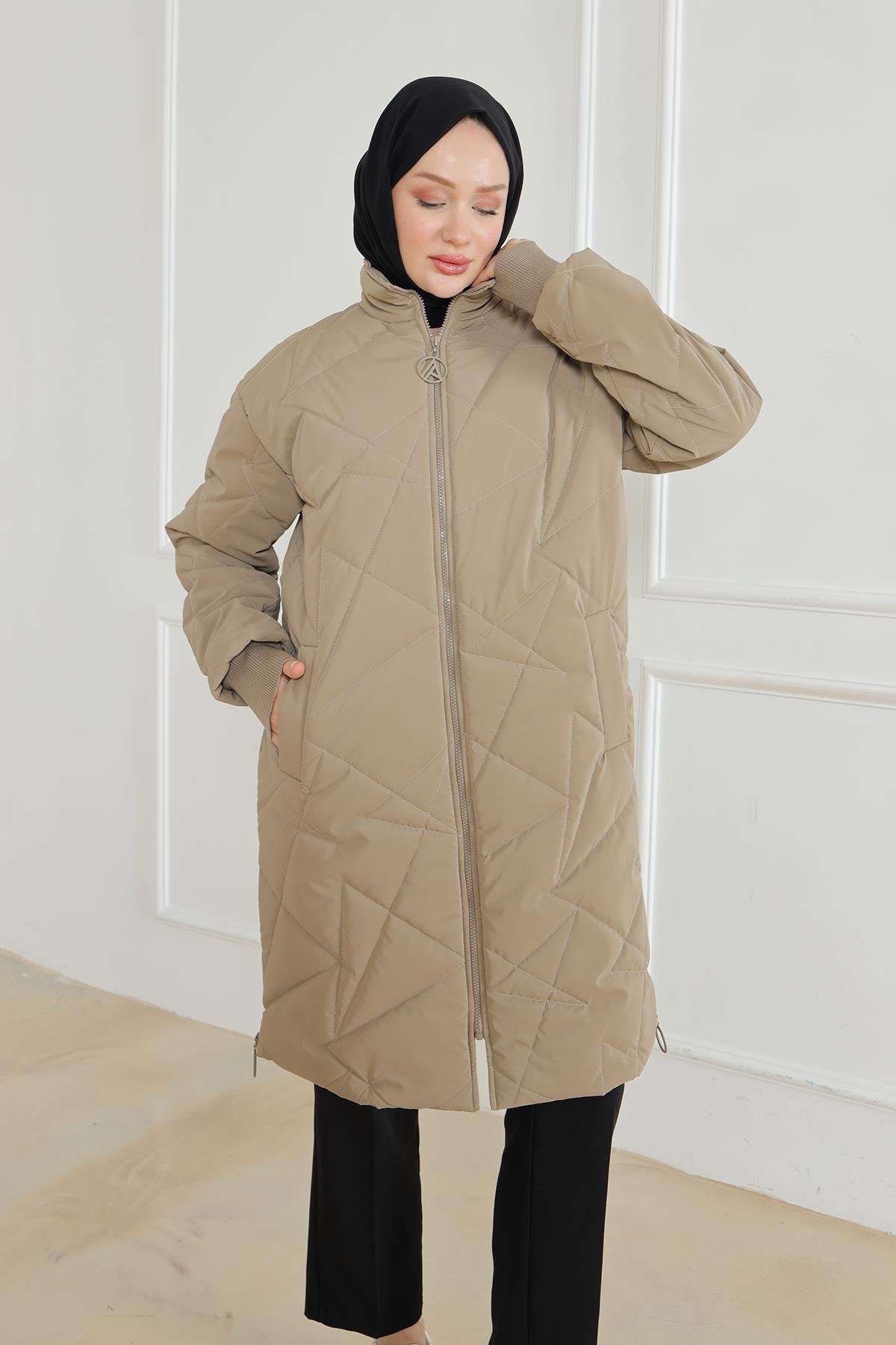 ARMİNE TREND Kolları Ribanalı Kapitone Detaylı Mont-Vizon 24KT726 ARMİNE TREND Kolları Ribanalı Kapitone Detaylı Mont-Vizon 24KT726