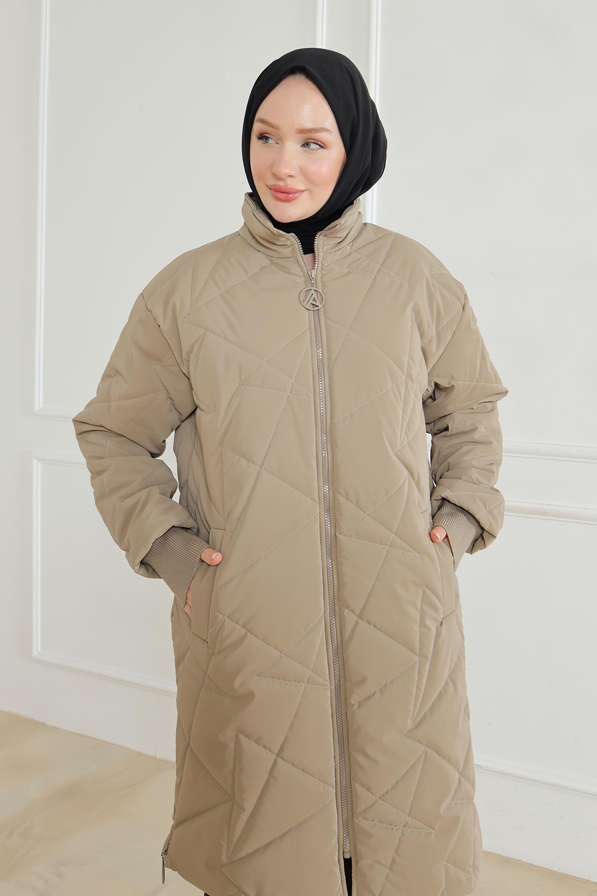ARMİNE TREND Kolları Ribanalı Kapitone Detaylı Mont-Vizon 24KT726 ARMİNE TREND Kolları Ribanalı Kapitone Detaylı Mont-Vizon 24KT726