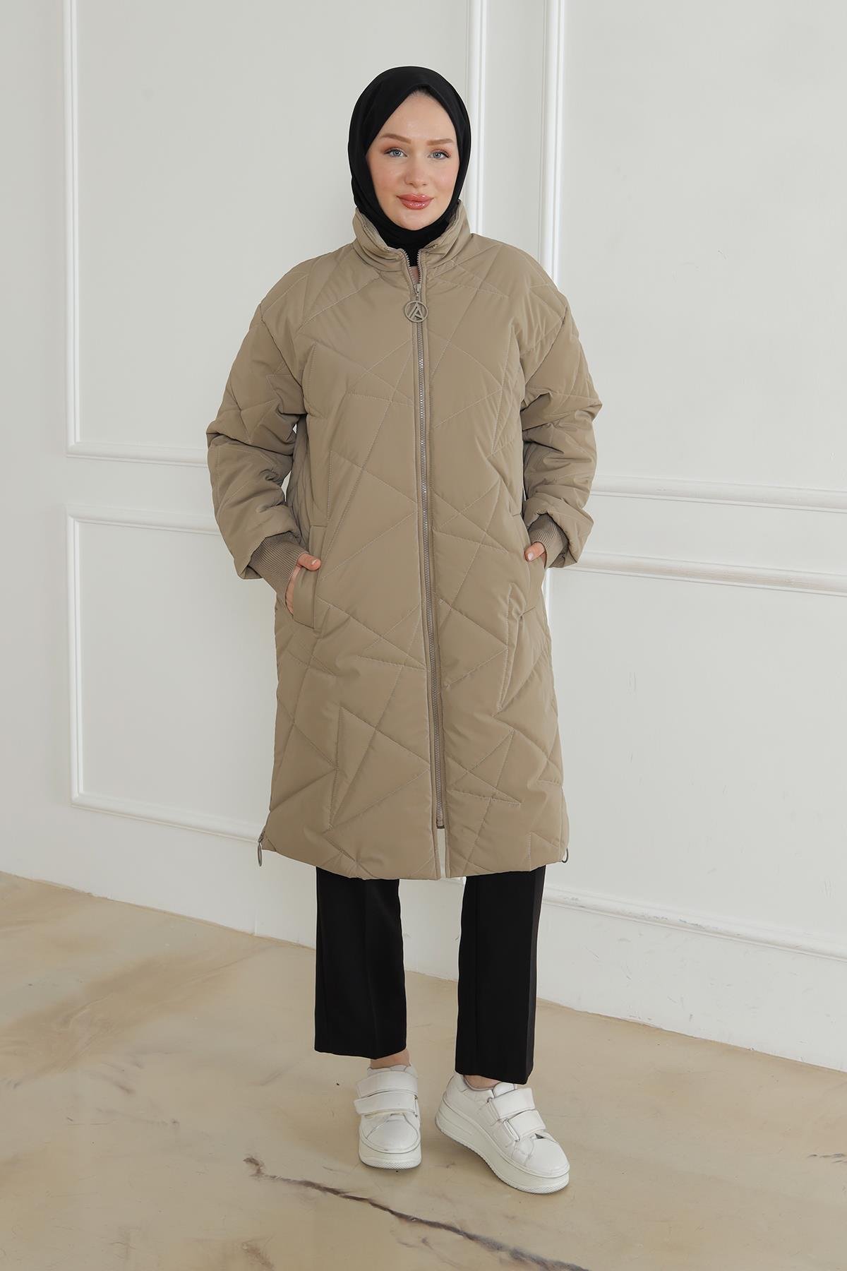ARMİNE TREND Kolları Ribanalı Kapitone Detaylı Mont-Vizon 24KT726 ARMİNE TREND Kolları Ribanalı Kapitone Detaylı Mont-Vizon 24KT726