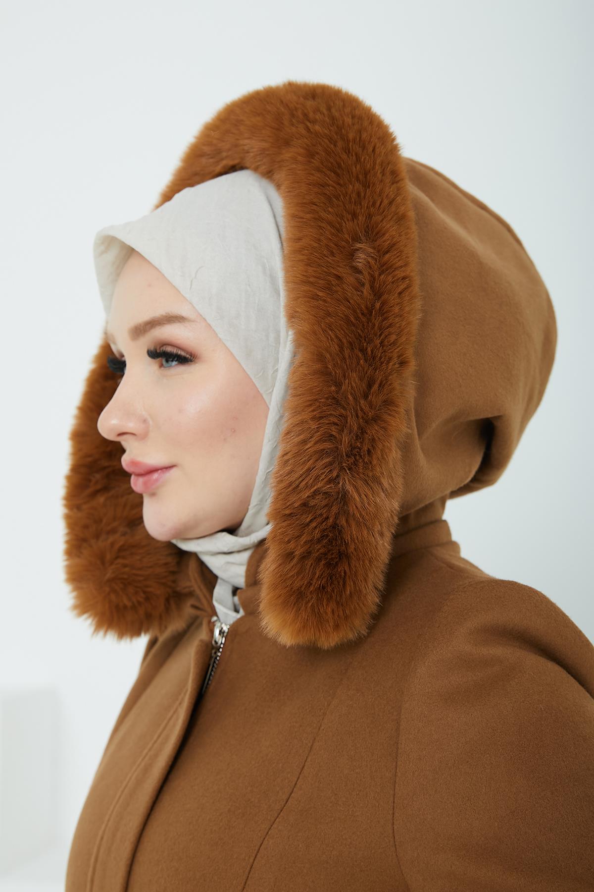 ARMİNE TREND Seyyar Kapüşonlu Belden Kuşaklı Kap-Taba 24KT742 ARMİNE TREND Seyyar Kapüşonlu Belden Kuşaklı Kap-Taba 24KT742