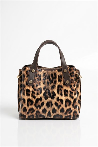 Armine Club Çanta ARM118 Leopar Kahve