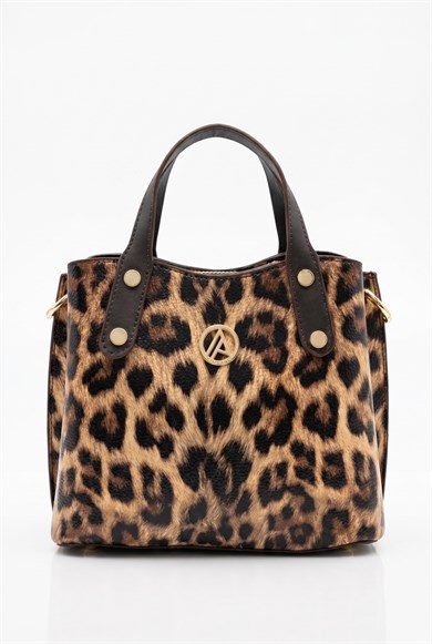 Armine Club Çanta ARM118 Leopar Kahve