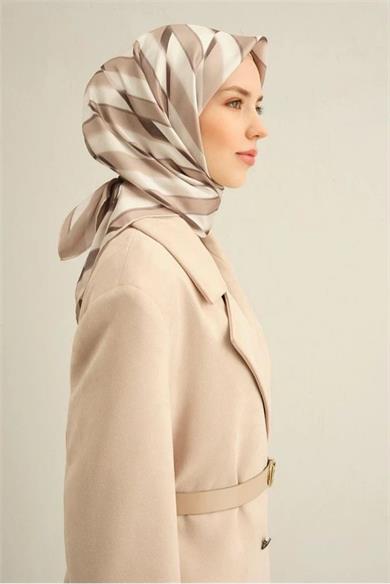 Armine Desenli Saf İpek Twill Eşarp 9325--81