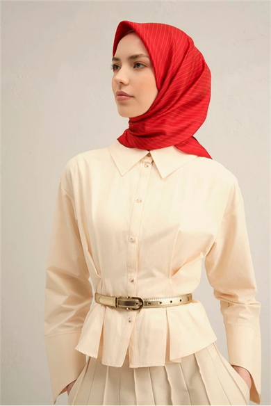 Armine Desenli Saf İpek Twill Eşarp 9348--85