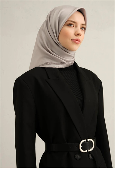 Armine Desenli Saf İpek Twill Eşarp 9357--85