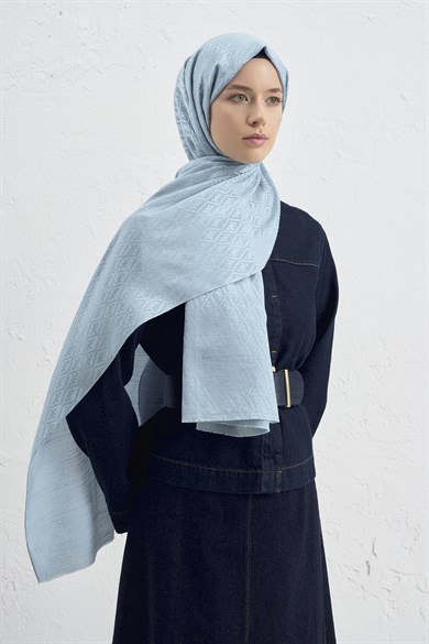 Armine Elegance İpek Pamuk Monogram Şal 55