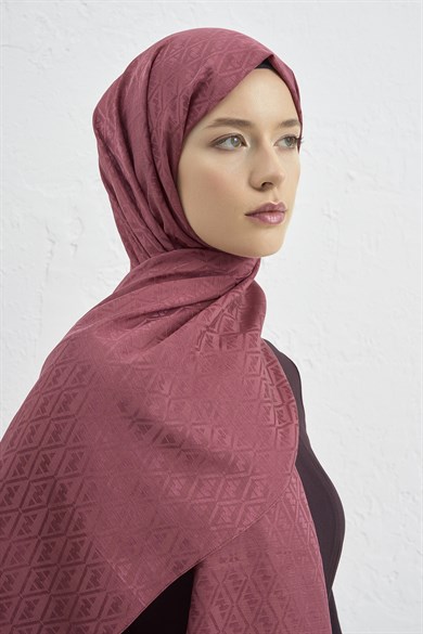 Armine Elegance İpek Pamuk Monogram Şal 32