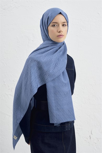 Armine Elegance İpek Pamuk Monogram Şal 26