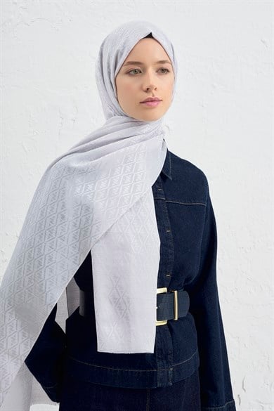 Armine Elegance İpek Pamuk Monogram Şal 23