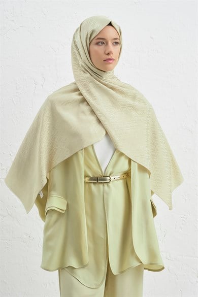 Armine Elegance İpek Pamuk Monogram Şal 62