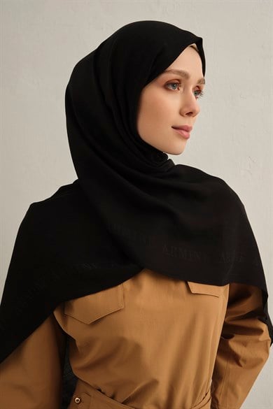 Armine Logo Bordürlü Pamuk İpek Şal 01