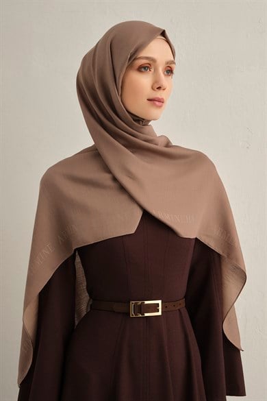 Armine Logo Bordürlü Pamuk İpek Şal 12