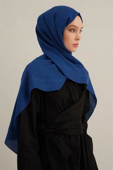 Armine Logo Bordürlü Pamuk İpek Şal 28