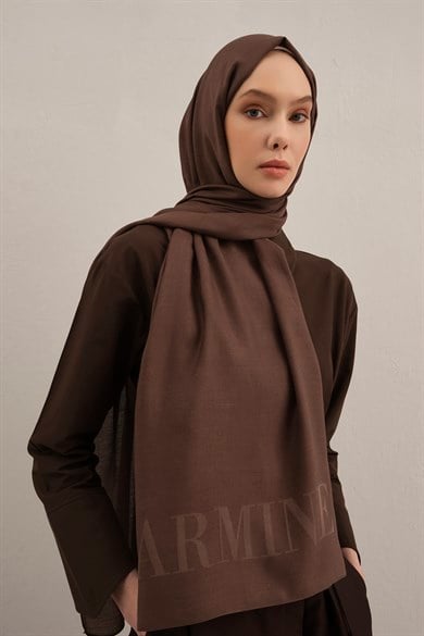 Armine Logo Drop Pamuk İpek Şal 11