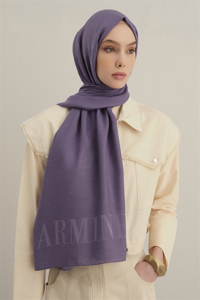 Armine Logo Drop Pamuk İpek Şal 45