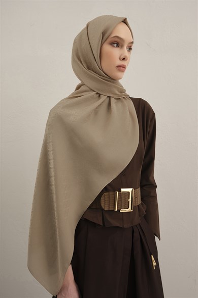 Armine Lyocell Naia Üçgen Monogram Şal 5 04
