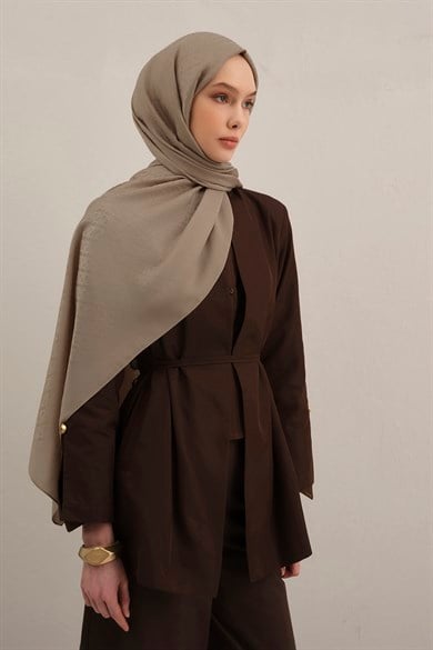 Armine Lyocell Naia Üçgen Monogram Şal 5 07