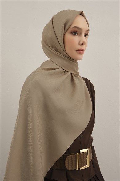 Armine Lyocell Naia Üçgen Monogram Şal 5 04