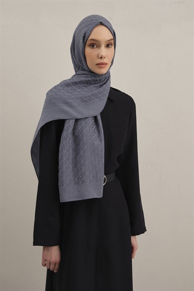 Armine Lyocell Naia Üçgen Monogram Şal 5 26