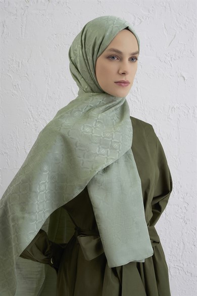Armine Pamuk  Floş Monogram Zincir Şal 1 51