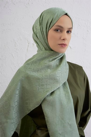 Armine Pamuk  Floş Monogram Zincir Şal 1 51