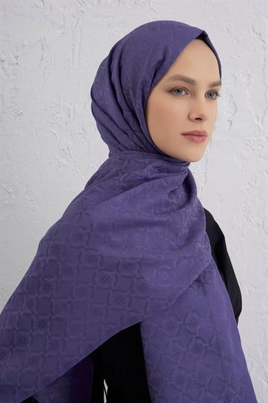 Armine Pamuk  Floş Monogram Zincir Şal 1 45