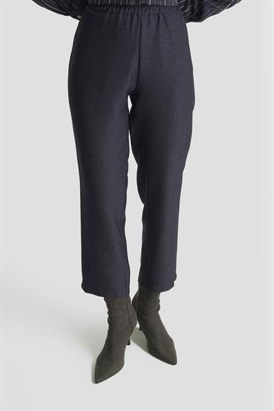 Dokuma Pullu Garnili Pantolonlu İkili Takım Lacivert 25KT664