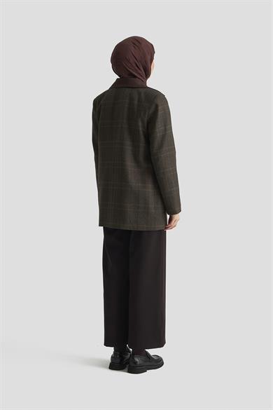 Kalın Köprülü Bol Paça Pantolon Siyah 25KT210