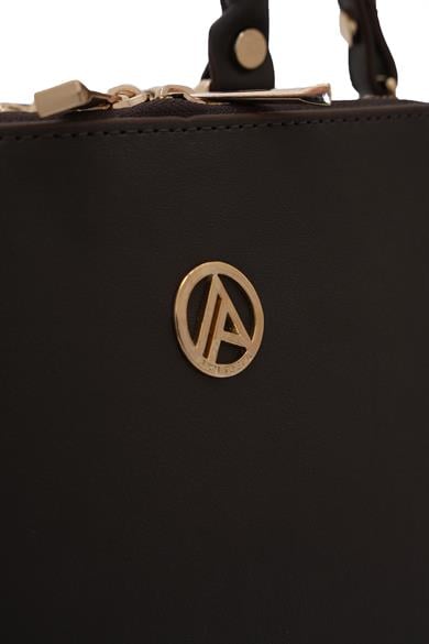 Piramit Çift Körüklü Omuz ve El Çantası Kahverengi ARM168