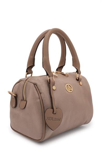 Uzun Askılı Orta Boy Speedy Çanta Vizon Süet ARM140