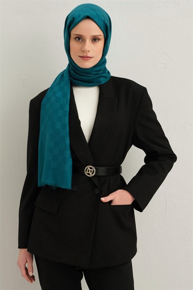 Armine Viscon Kare Desen Şal 01