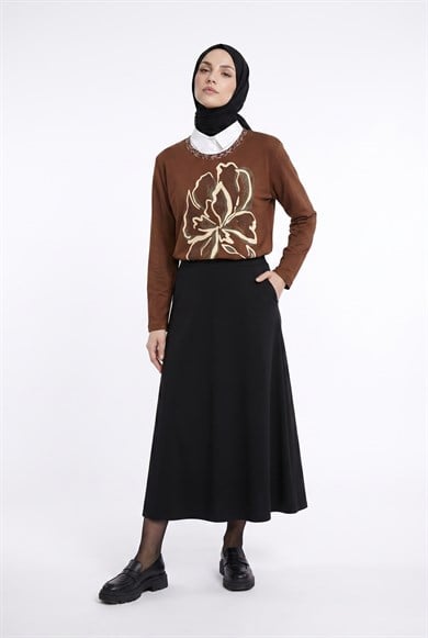 Çiçek Detaylı Anne Penyesi Kiremit 25YTD482